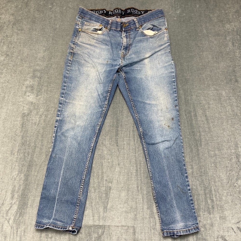 Rugby University Jeans Mens 31x27 Blue Denim Straight Leg Medium Wash Outdoor